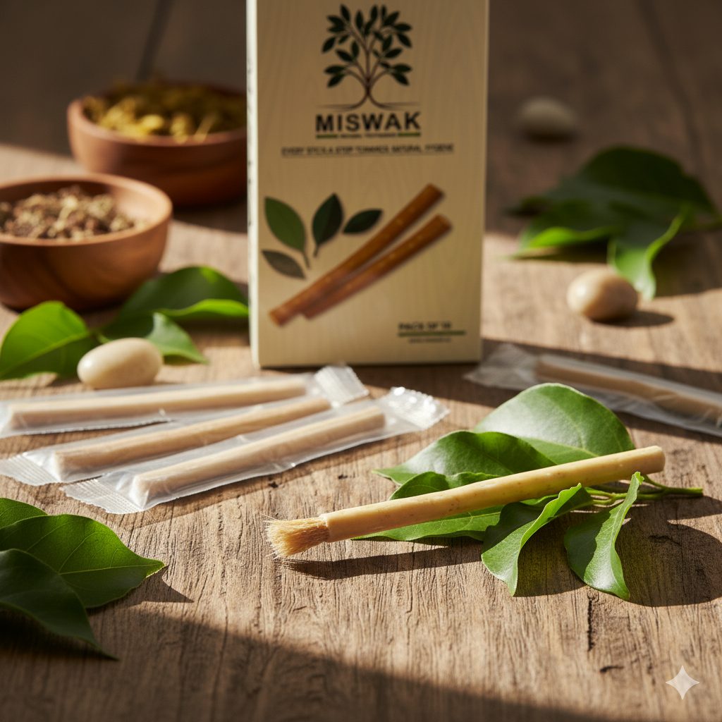 MISWAK -PureMiswak – Natural Freshness with Wooden Holder (Pack of 10)